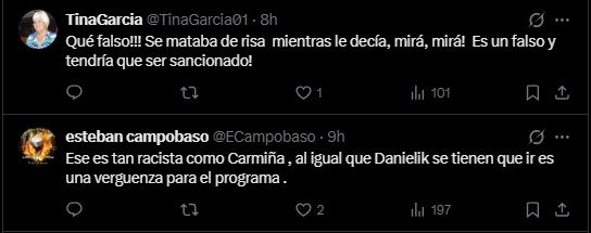 Posteos contra Emanuel Di Gioia