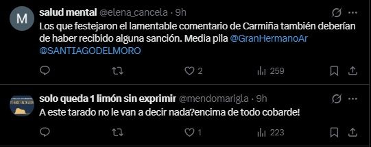 Posteos contra Emanuel Di Gioia