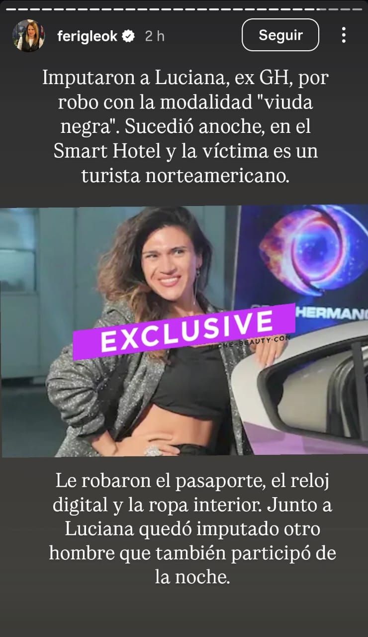 Imputaron a la ex Gran Hermano, Luciana Martínez