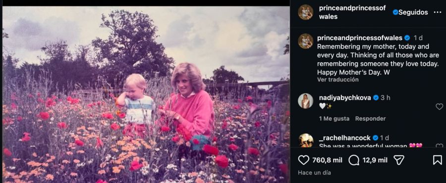 Príncipe William, Lady Di