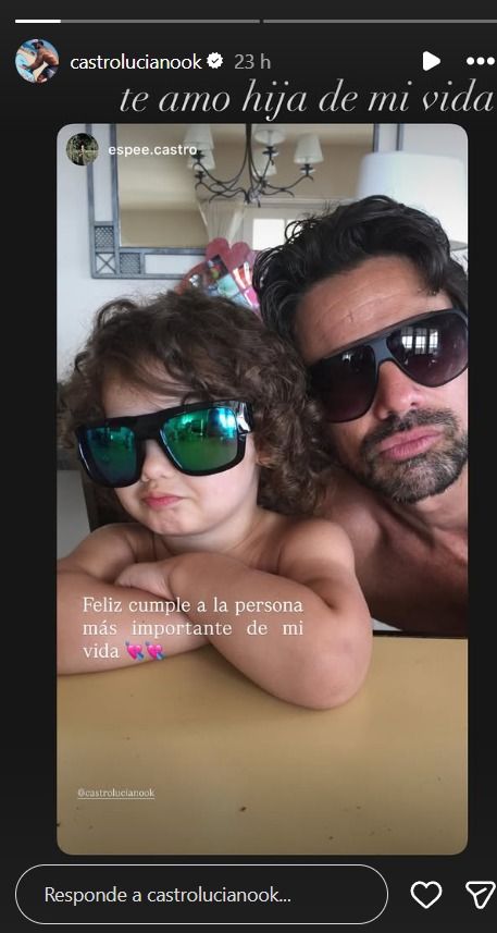 El sentido mensaje que recibió Luciano Castro de su hija, Esperanza