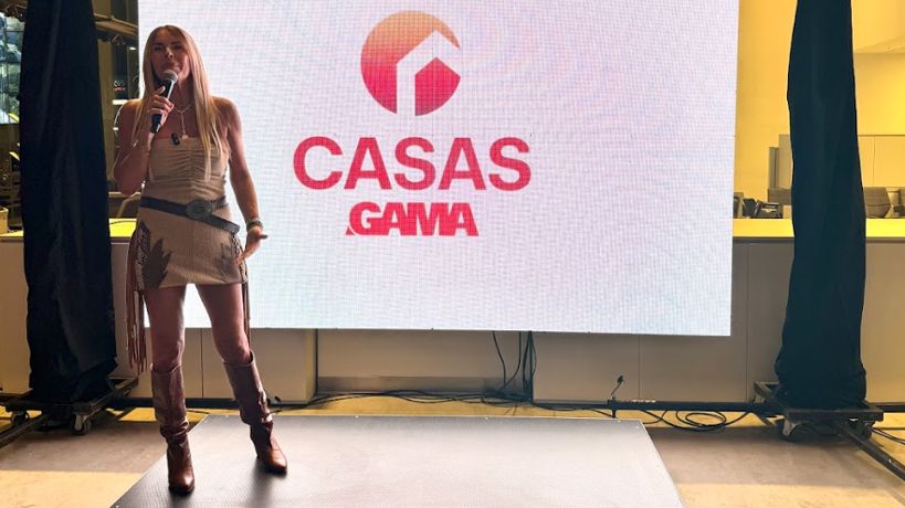 Fabiana Masena en la presentación de casa Gama