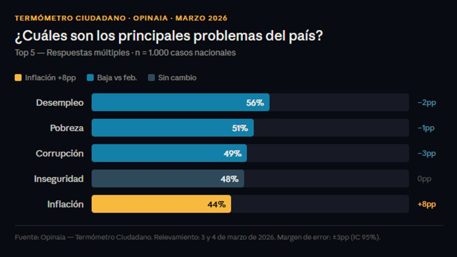 Preocupaciones de los argentinos