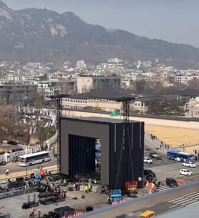 Preparativos para el recital de BTS