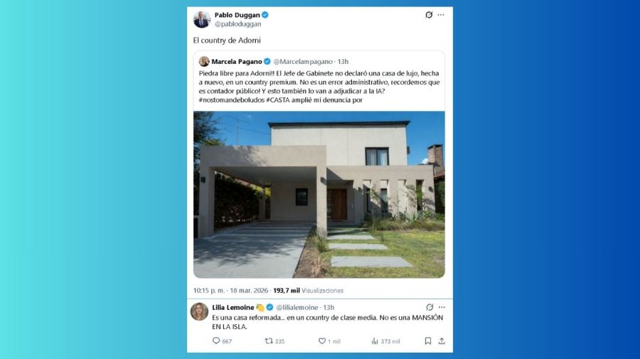 La defensa de la diputada Lilia Lemoine frente a la denuncia de Marcela Pagano contra Manuel Adorni