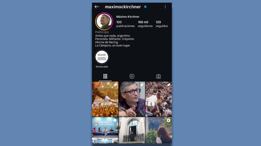 Posteo Máximo Kirchner 20032026