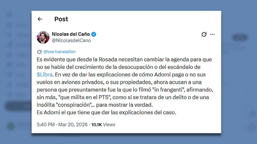 Posteo Nicolas del Caño 21032026