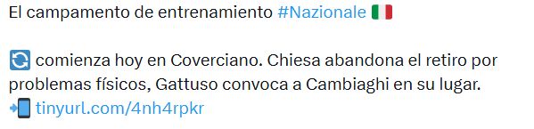 Comunicado Italia