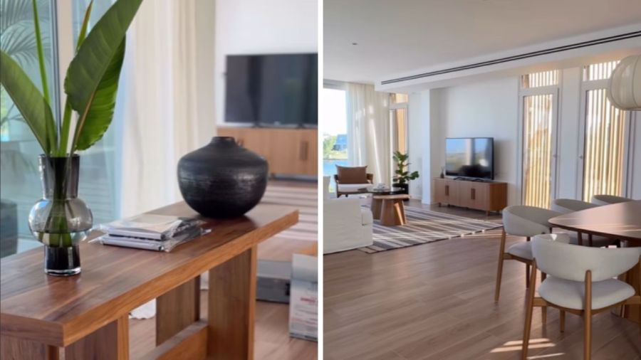  Así es el nuevo living de Rocío Marengo y Eduardo Fort: vista al lago, sillones XXL y estilo mediterráneo	