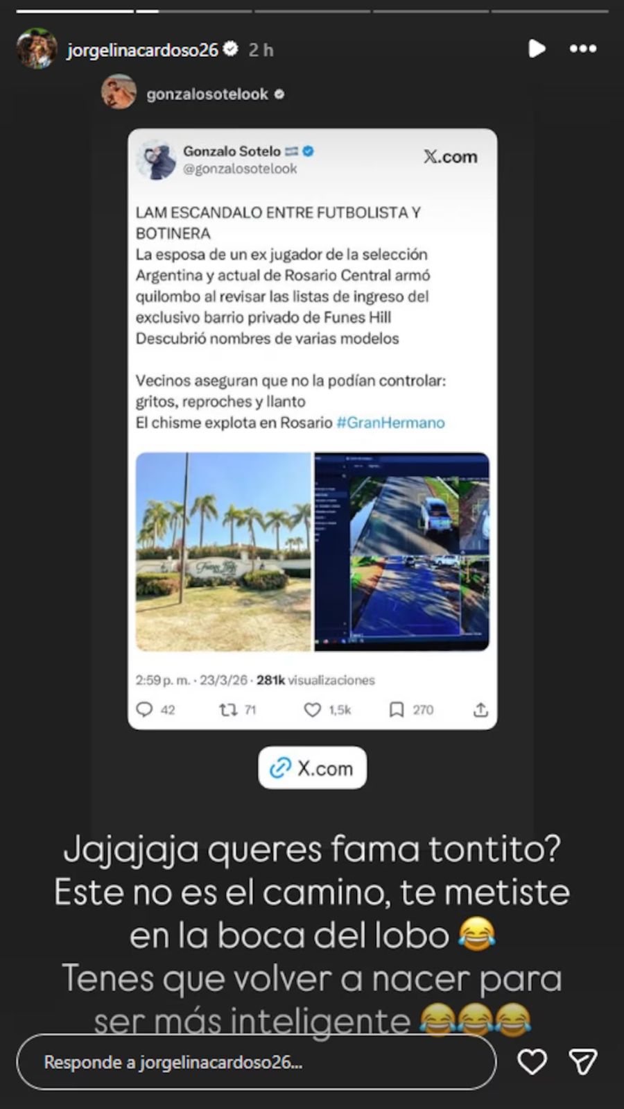 Cardoso y Di María contra influencer 