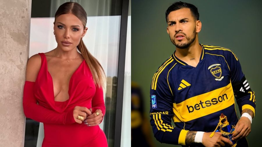 Evangelina Anderson y Leandro Paredes