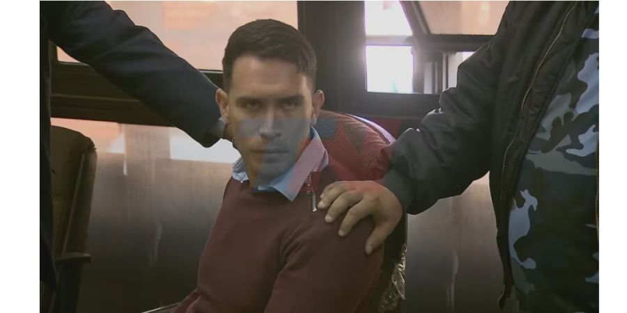 Santiago Martínez tras escuchar la condena (Foto: TN)