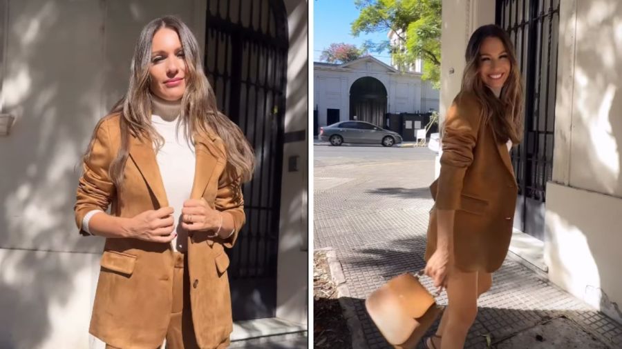 El look monocromático de Pampita