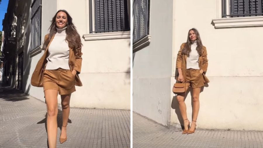 El look monocromático de Pampita