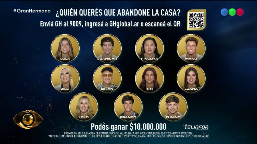 Los nominados de Gran Hermano Generación Dorada en la gala del miércoles 25 de marzo