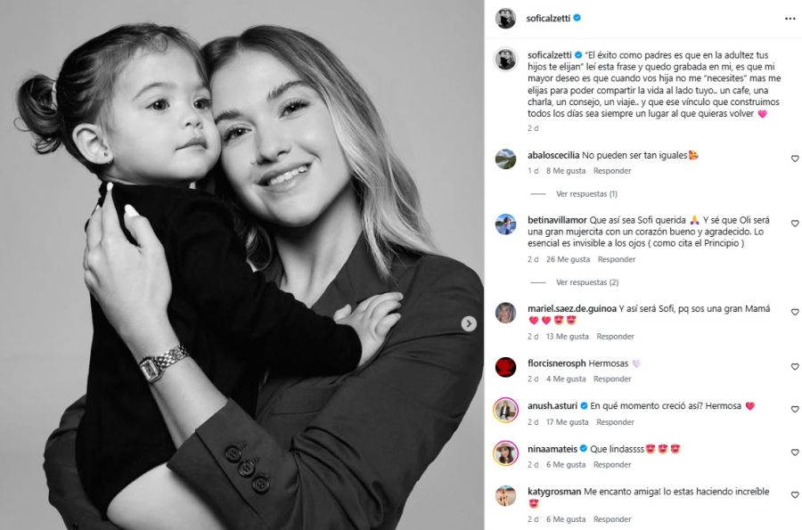 Sofía Calzetti y su hija 