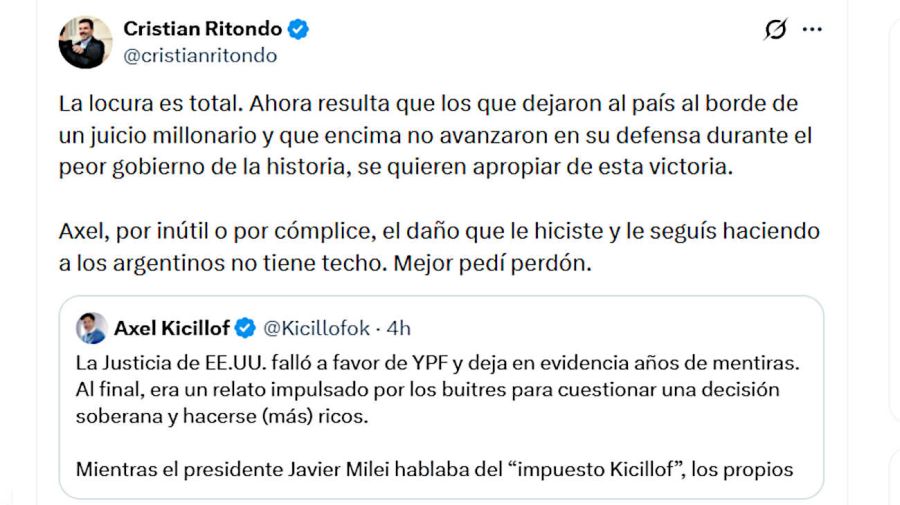 Cristian Ritondo X 20260327