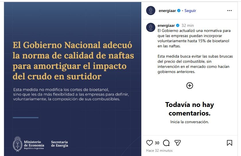 El gobierno flexibiliza una norte del corte de la nafta para frenar suba de combustible. 