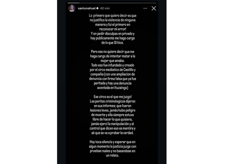 El descargo de Santiago Martínez