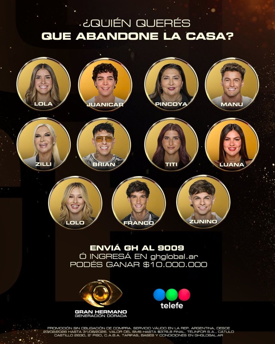 Nominados de Gran Hermano para la gala del lunes 30 de marzo, sin Juanicar, Pincoya y Manuel