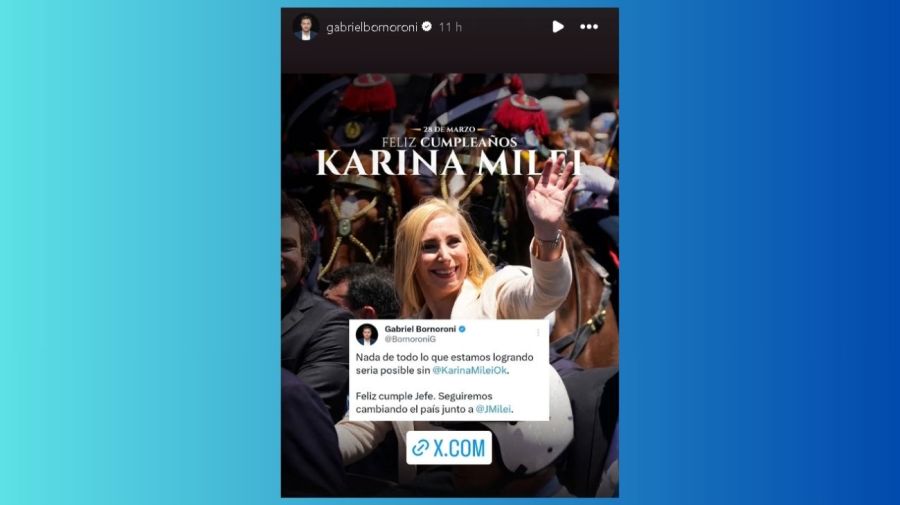 Saludo a Karina Milei por su cumpleaños número 53