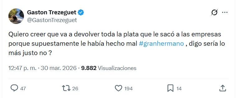 Gastón Trezeguet contra Tamara Paganini