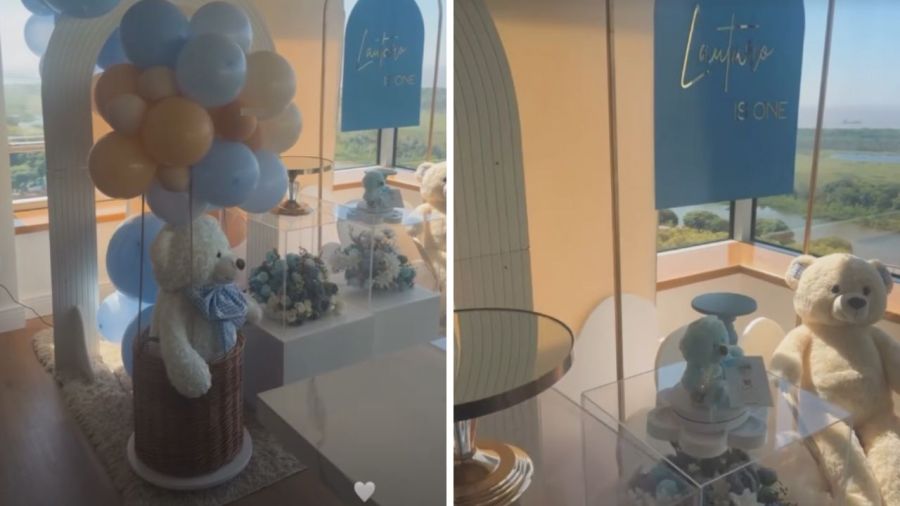 Cumpleaños del hijo de Leandro Paredes y Camila Galante