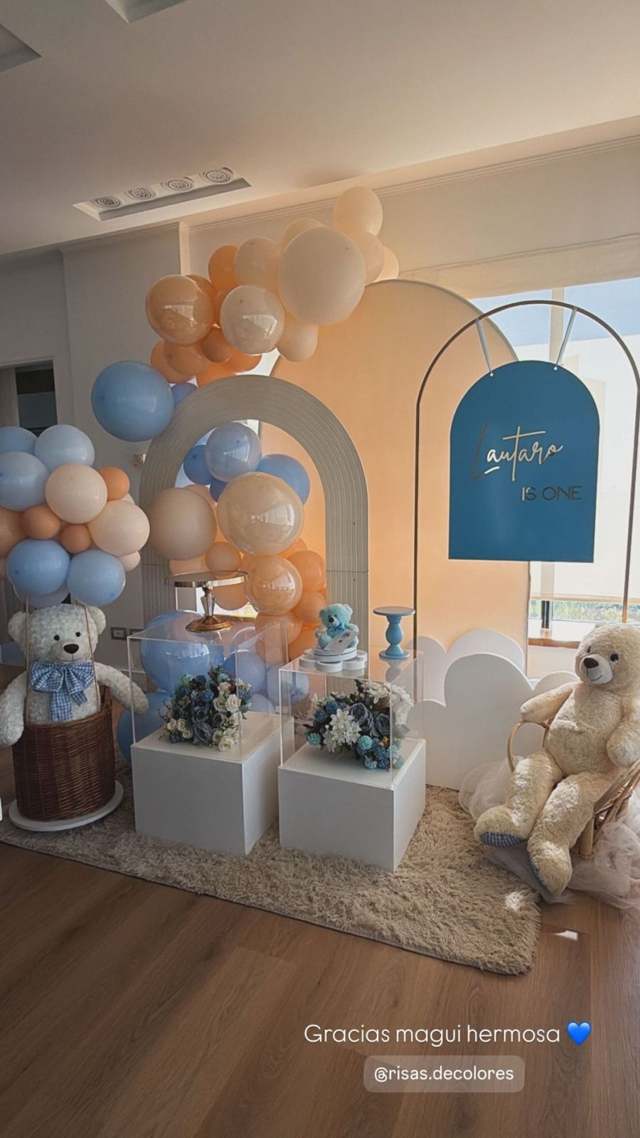 Cumpleaños del hijo de Leandro Paredes y Camila Galante