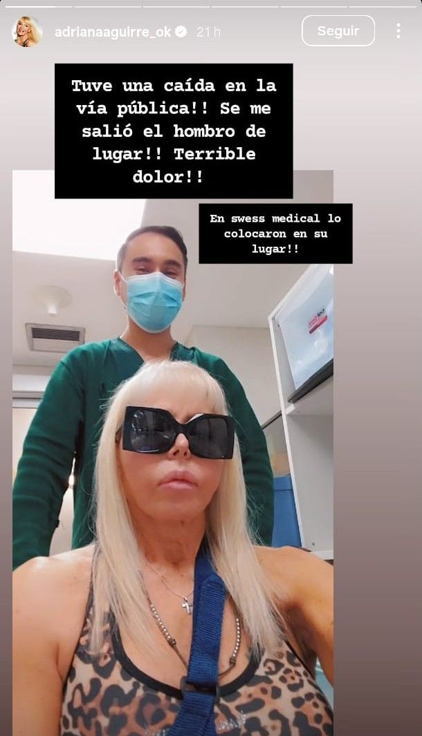 El accidente de Adriana Aguirre