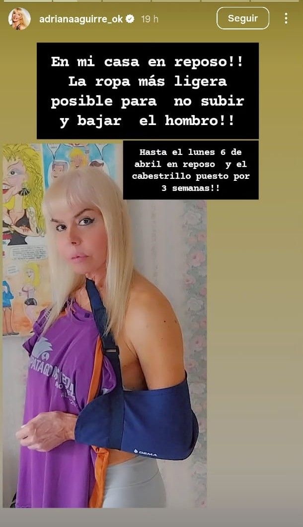 El accidente de Adriana Aguirre