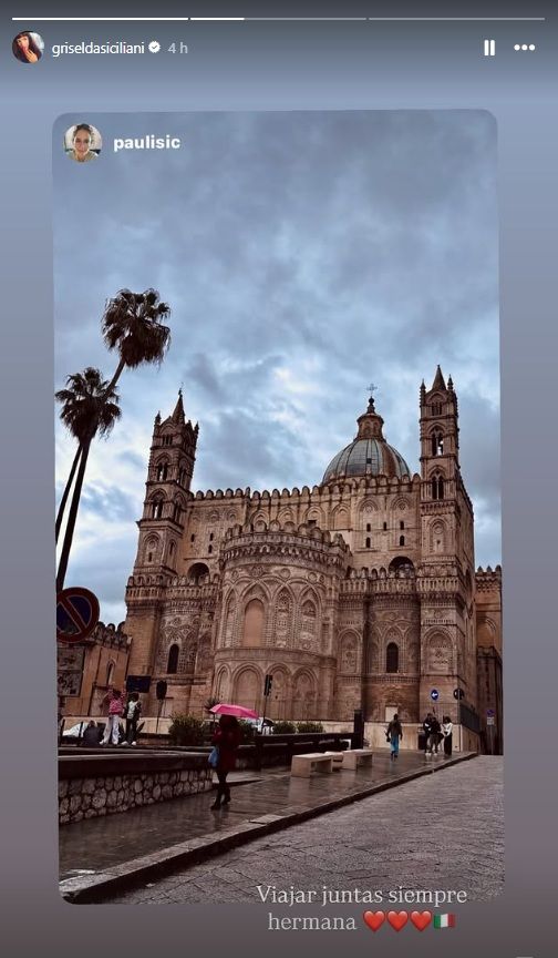 Griselda Siciliani mostró las vacaciones en Italia con su hermana