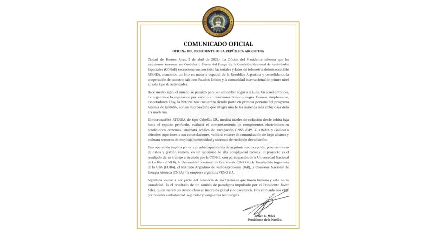 Comunicado de la Oficina del Presidente
