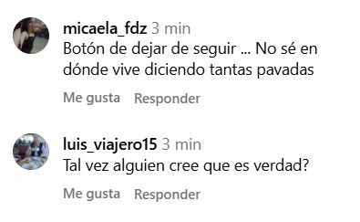 Algunas de las respuestas de IG al posteo de Milei festejando la baja de la pobreza.