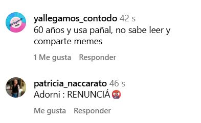 Algunas de las respuestas de IG al posteo de Milei festejando la baja de la pobreza.