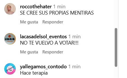 Algunas de las respuestas de IG al posteo de Milei festejando la baja de la pobreza.