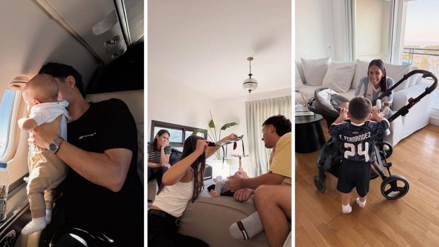 Emilia Ferrero y Julián Álvarez mostraron por primera vez la carita de su bebé 