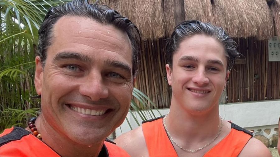 Hernán Drago y su hijo Luka