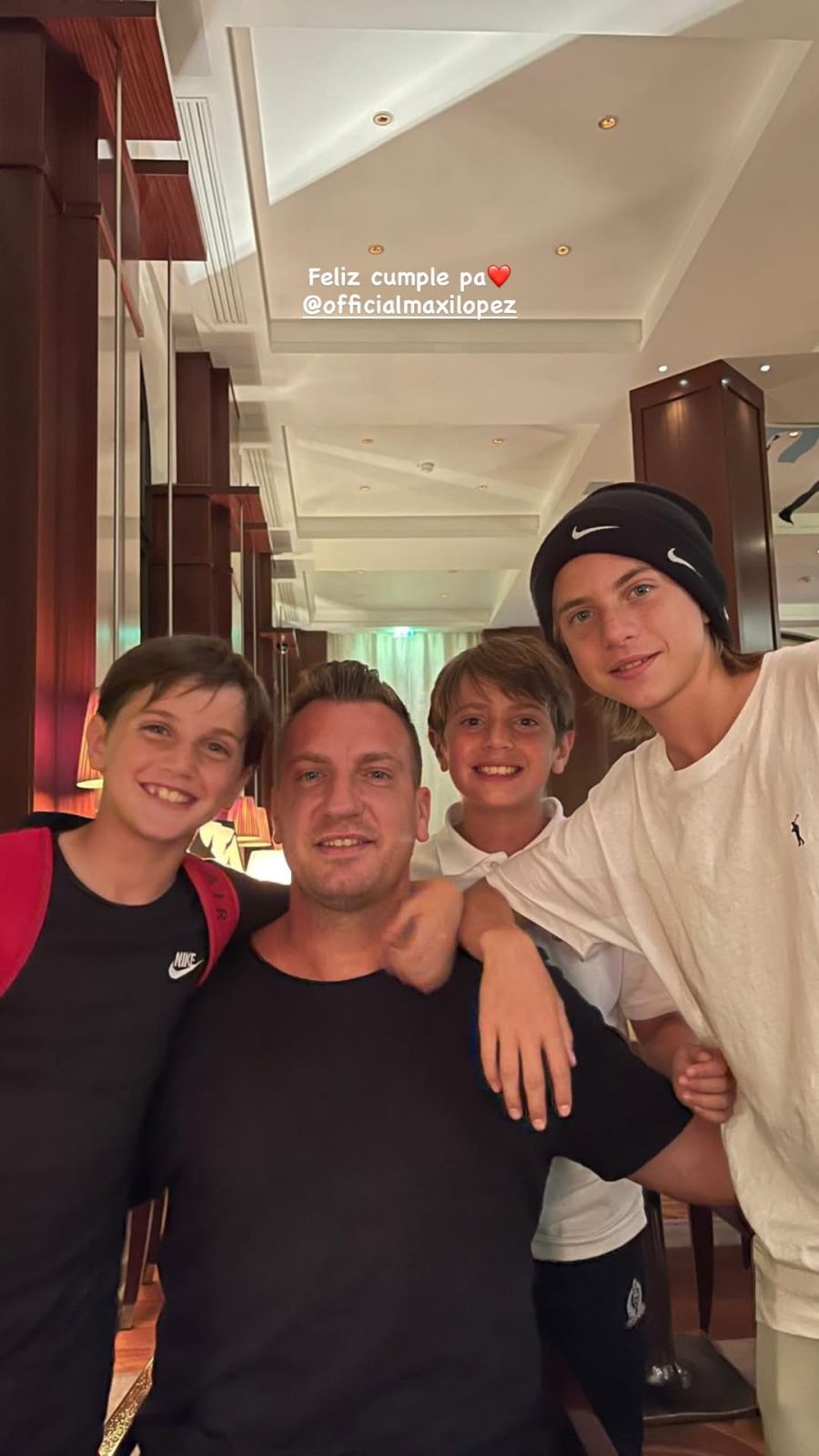 Maxi López, Daniela Christiansson, Elle López, Valentino López