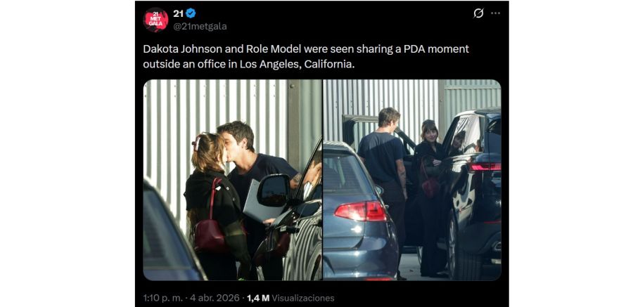 Dakota Johnson y Role Model a los besos
