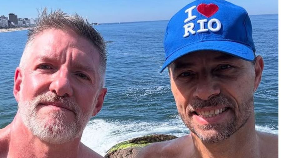 Luis Novaresio y Braulio, su esposo