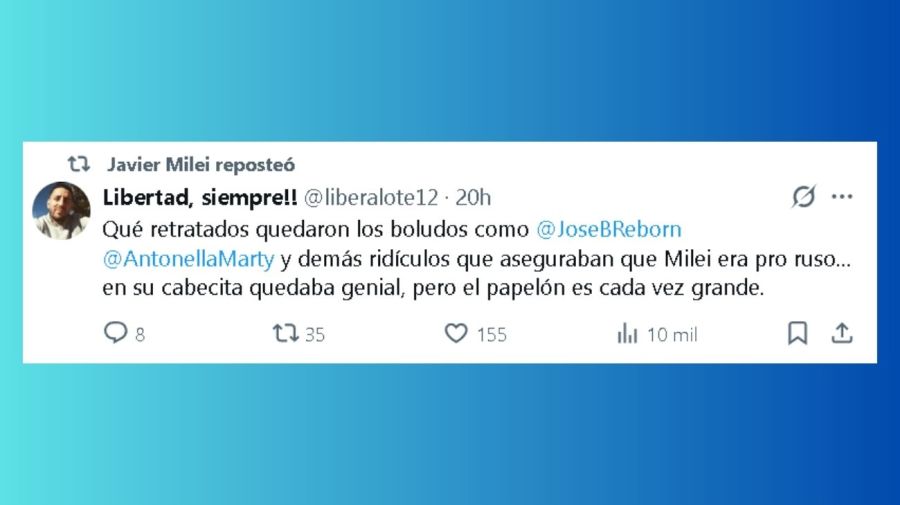 Niegan que Javier Milei fuera pro ruso