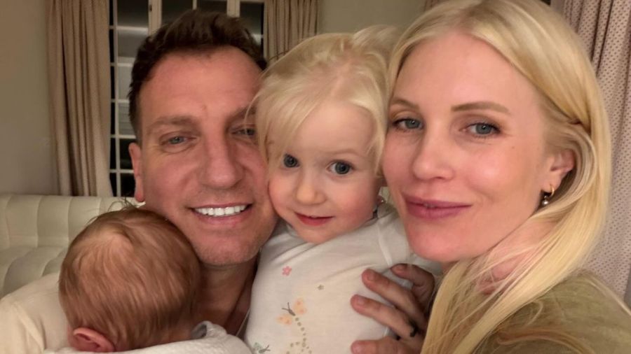 Elle junto a Maxi López y Daniela Christiansson