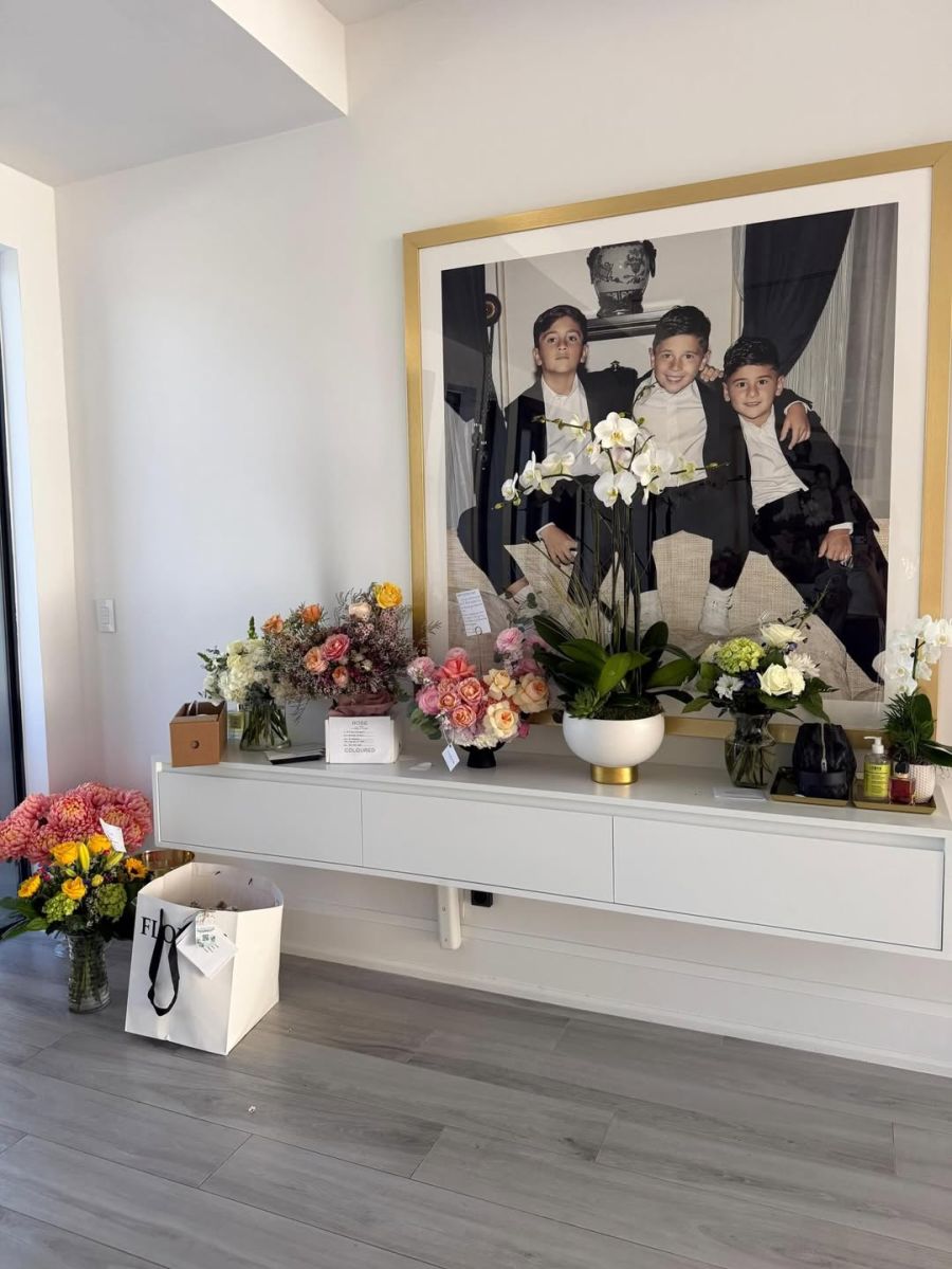 Las flores de Antonela Roccuzzo