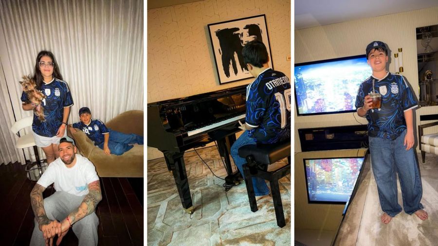 Living de la casa de Nicolás Otamendi