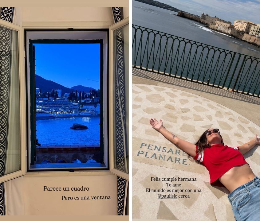 Las vacaciones por Italia de Griselda Siciliani y su hermana Paulina