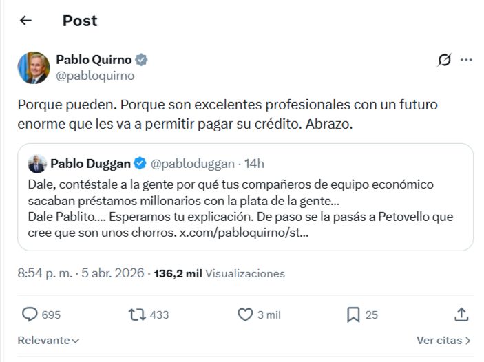 Posteo de Quirno 