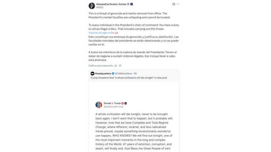 Alexandria Ocasio Cortez X 20260407