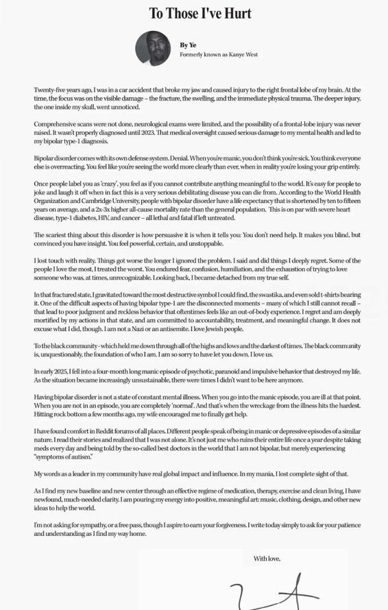 Columna de Kanye West en el diario The Wall Street Journal