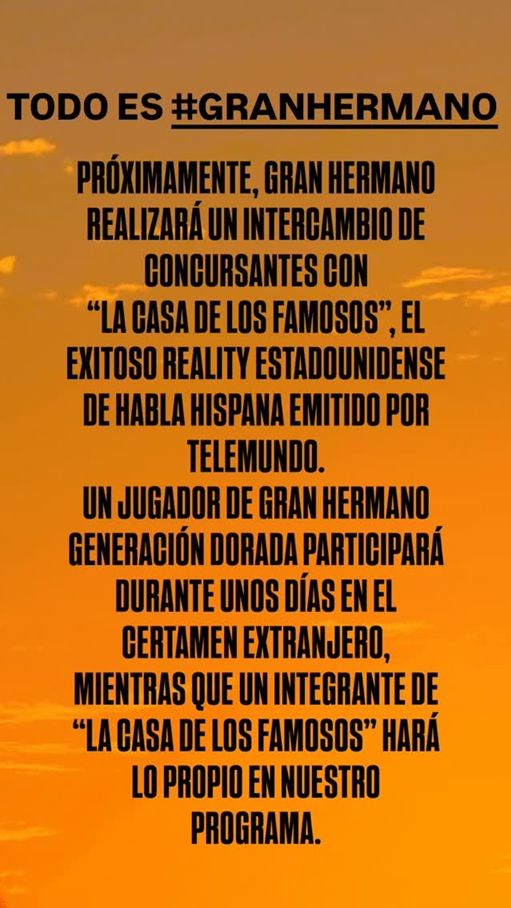 Anunciaron un intercambio internacional en Gran Hermano Generación Dorada