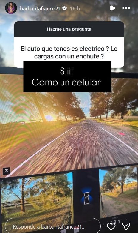 El lujoso auto de Barby Franco